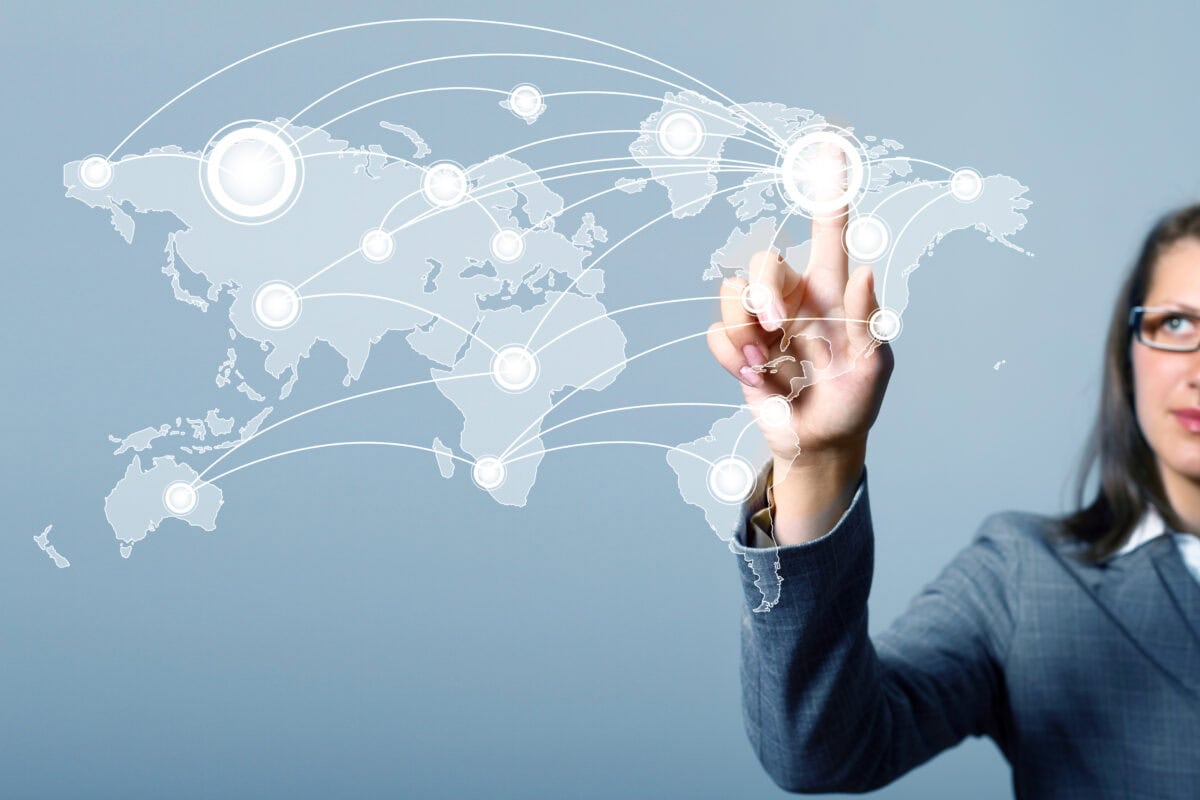 Internet concept of global technology