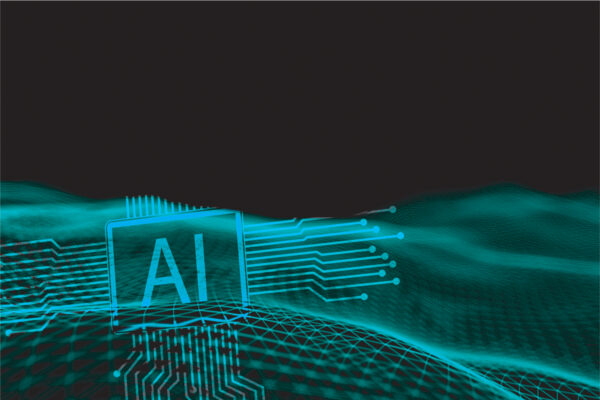 Ai Concept on modern server room