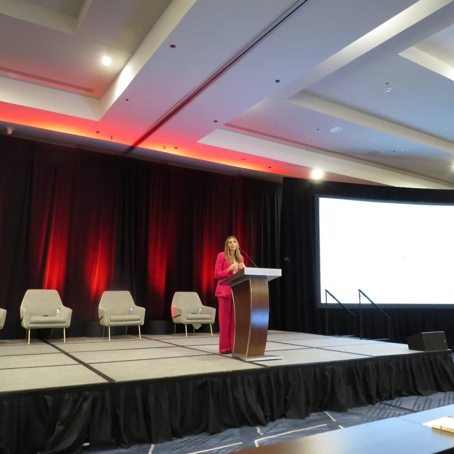 Speaker on the stage during the LEC