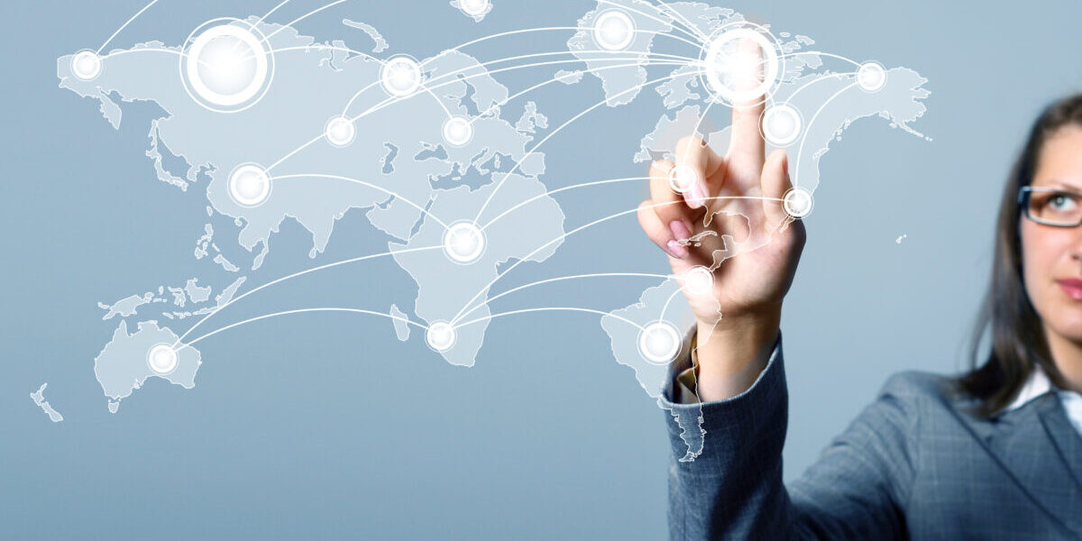 Internet concept of global technology