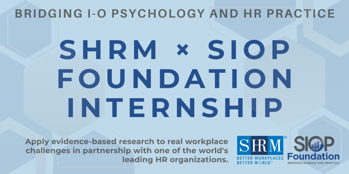 SIOP Foundation x SHRM Internship Header Image